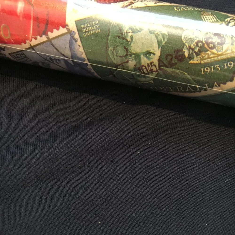 Postage Stamps Wrapping Paper  Concepts Design Deluxe Gift Wrap Foreign Stamps